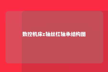 数控机床z轴丝杠轴承结构图 