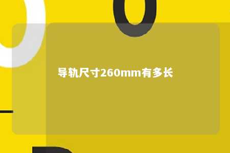 导轨尺寸260mm有多长 